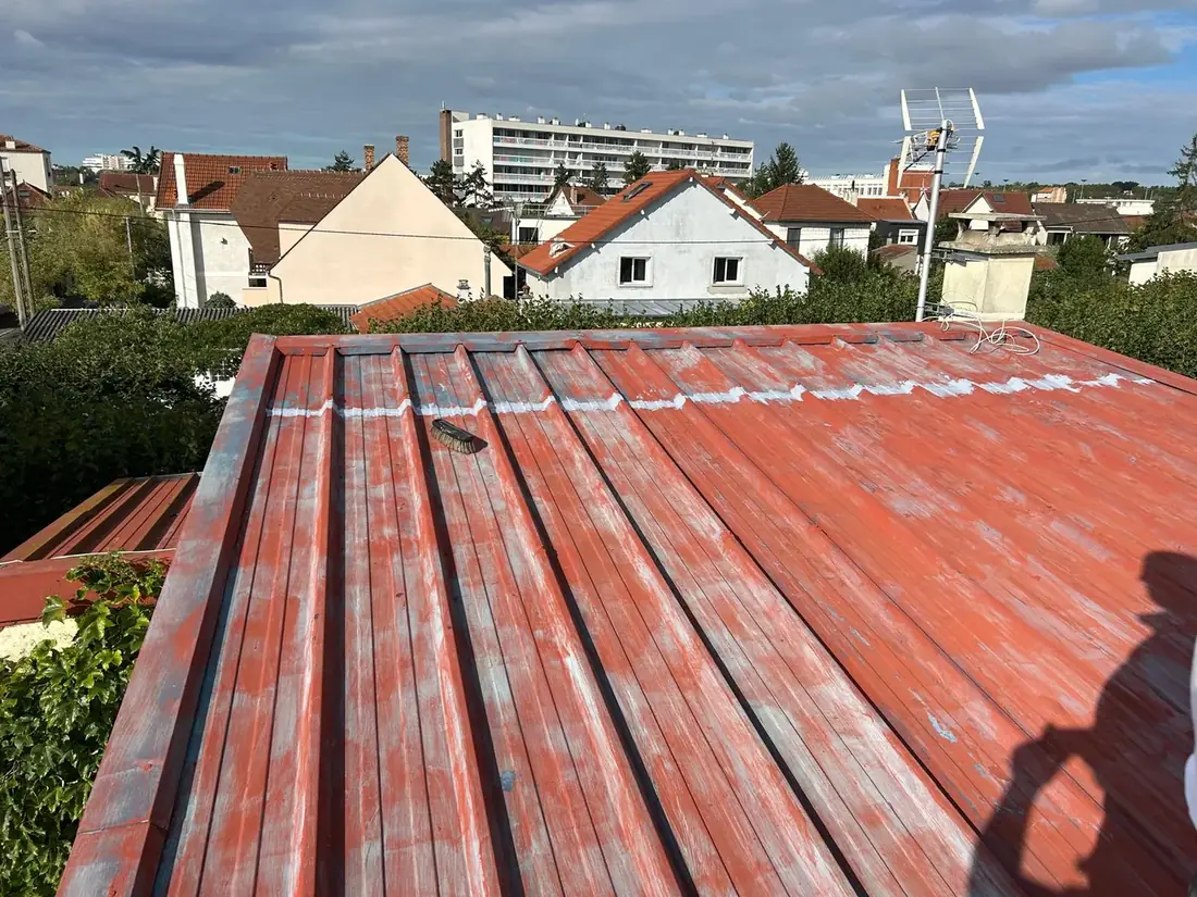 Couverture métallique contrôlée avant reprise d'étanchéité dans l'Indre